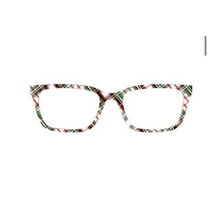 Larkin Green and Red Glasses Toppers